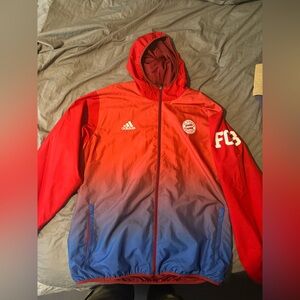 Adidas Red and Blue Bayern Munich Hoodie